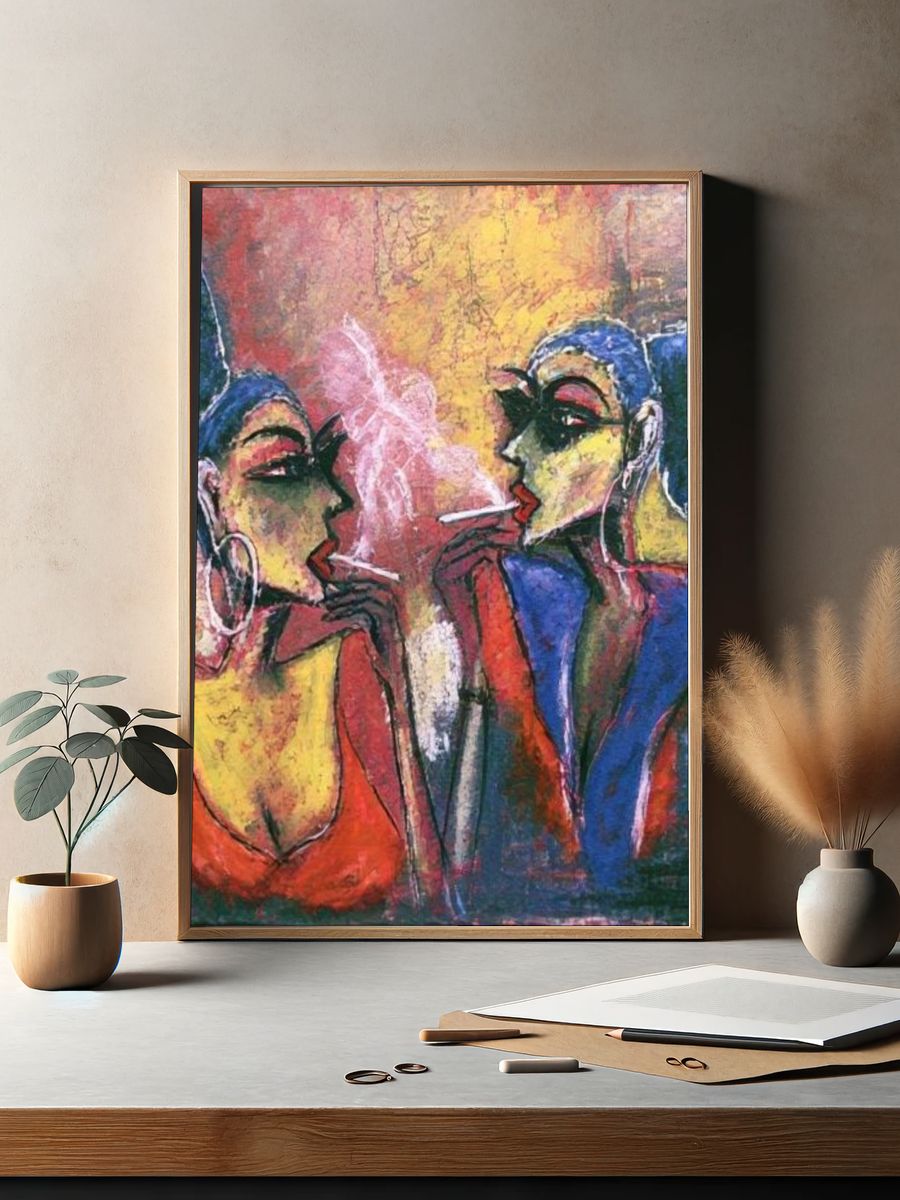 Abstract Women Portrait Poster. — room view 2