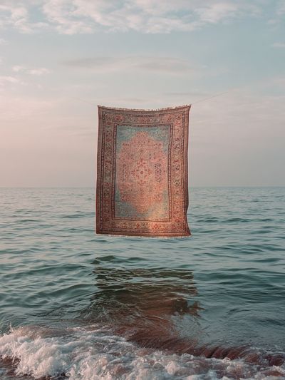 Floating Rug Seascape Surrealism Print. poster print