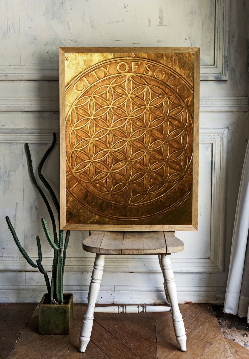 City of Sol Golden Emblem Poster. — room view 1