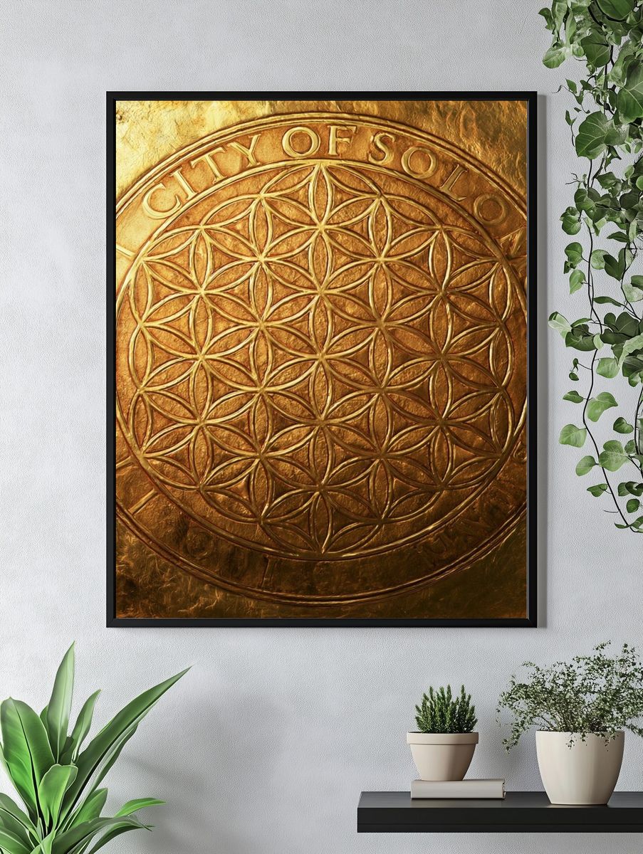 City of Sol Golden Emblem Poster. — room view 4