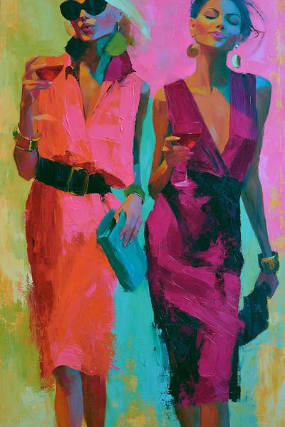 Fashion Figures Contemporary Print. poster