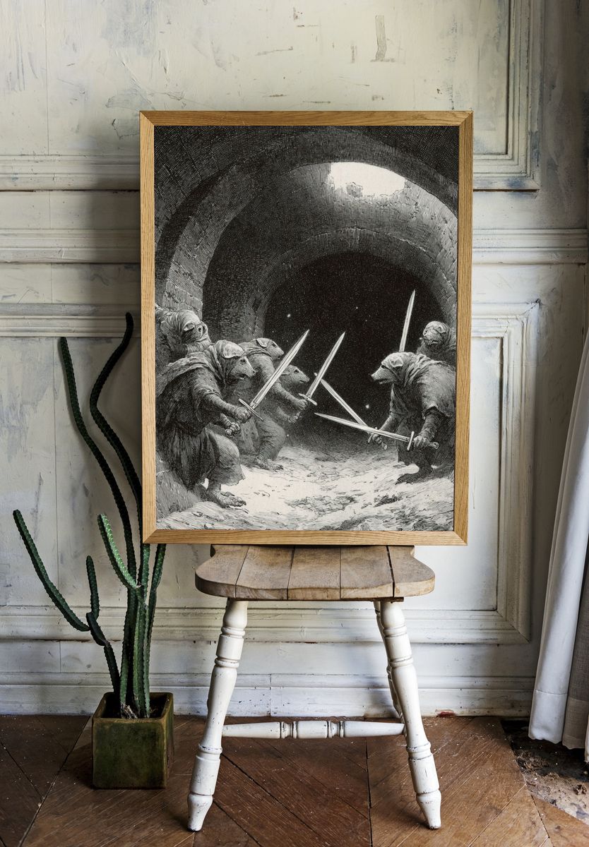 Rat Duel in the Tunnel Print room preview
