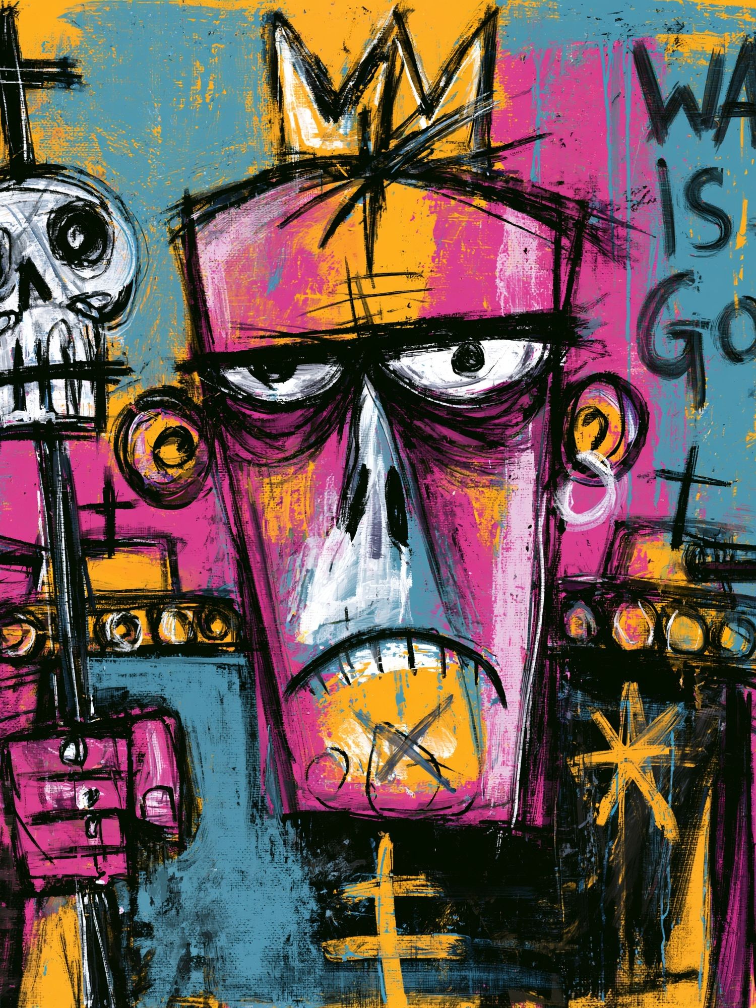 War Is a God Street-Art Poster. poster detail