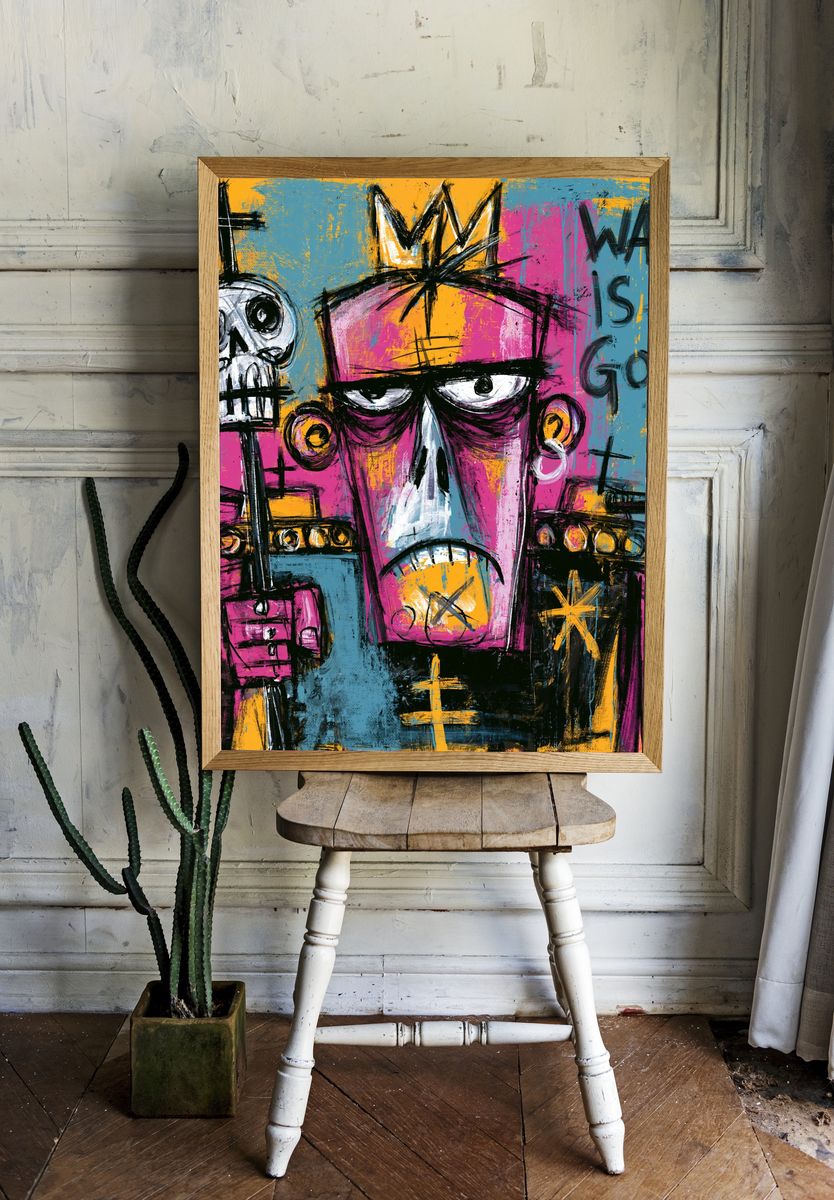 War Is a God Street-Art Poster. — room view 1