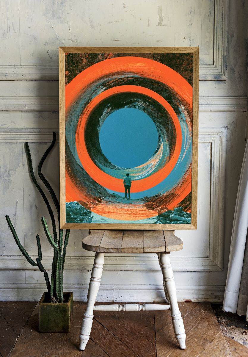 Surreal Portal Landscape Print. — room view 1