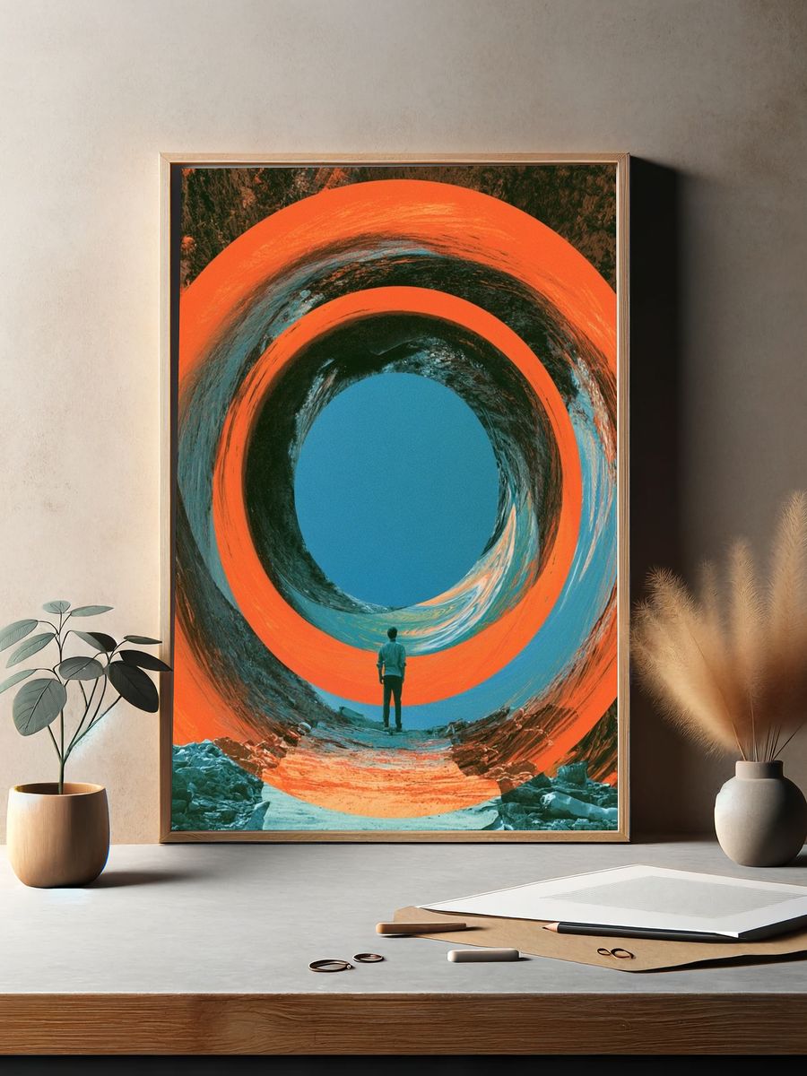 Surreal Portal Landscape Print. — room view 2
