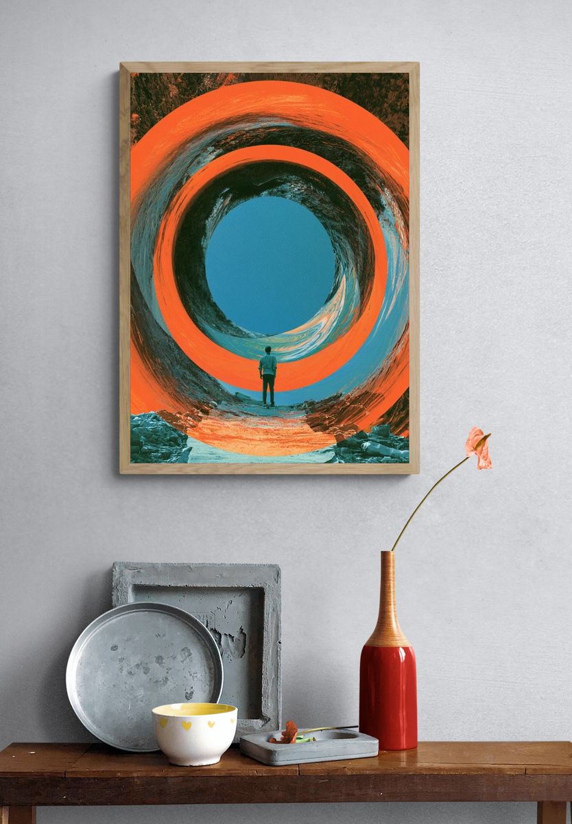 Surreal Portal Landscape Print. — room view 3