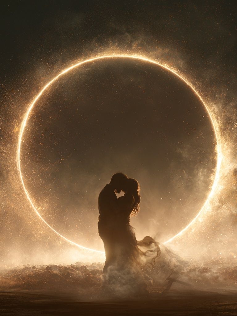 Eternal Embrace Surrealism Print. poster — fine-art art