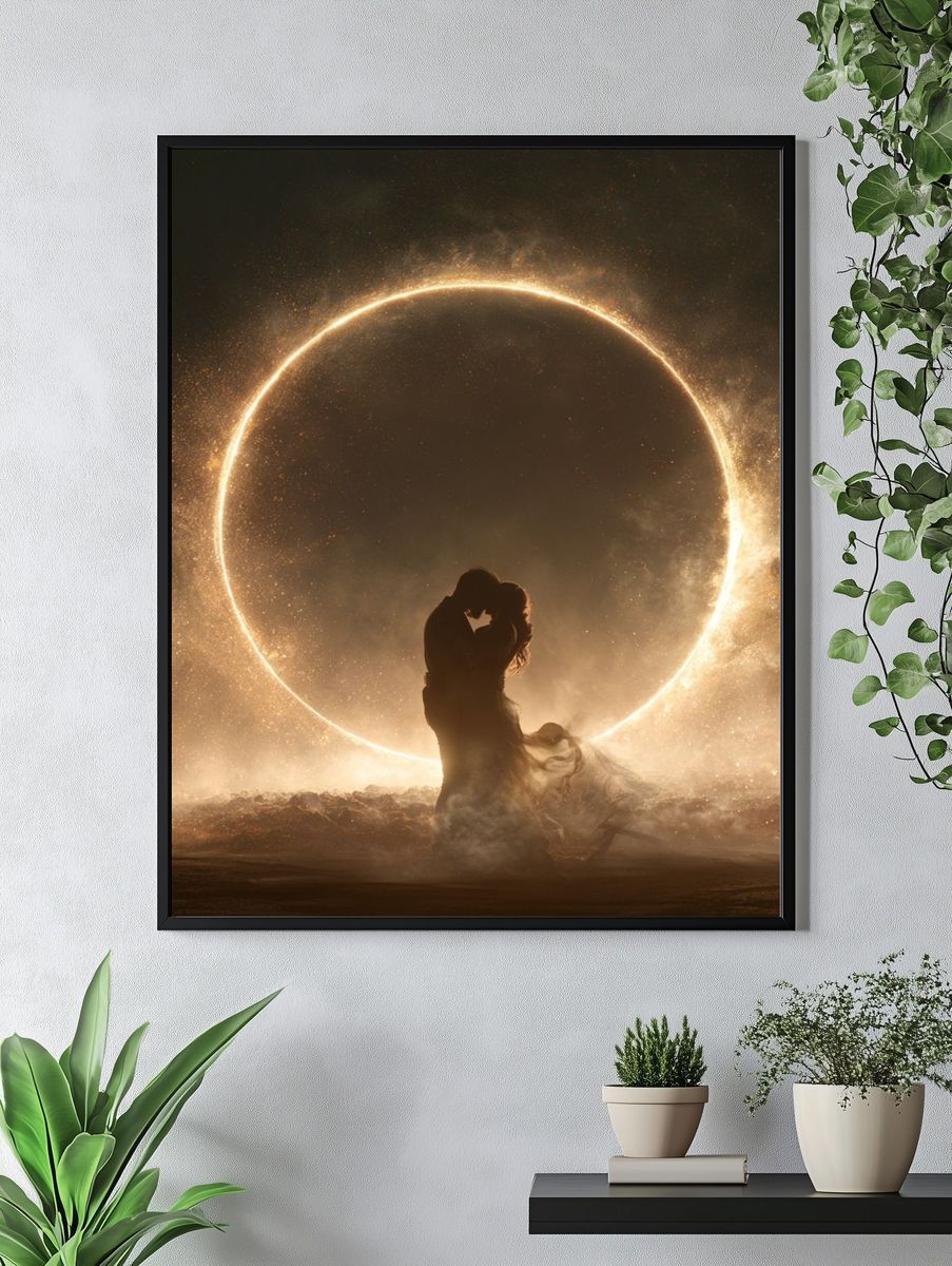 Eternal Embrace Surrealism Print. — room view 4