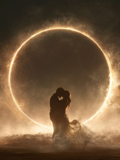 Eternal Embrace Surrealism Print. poster