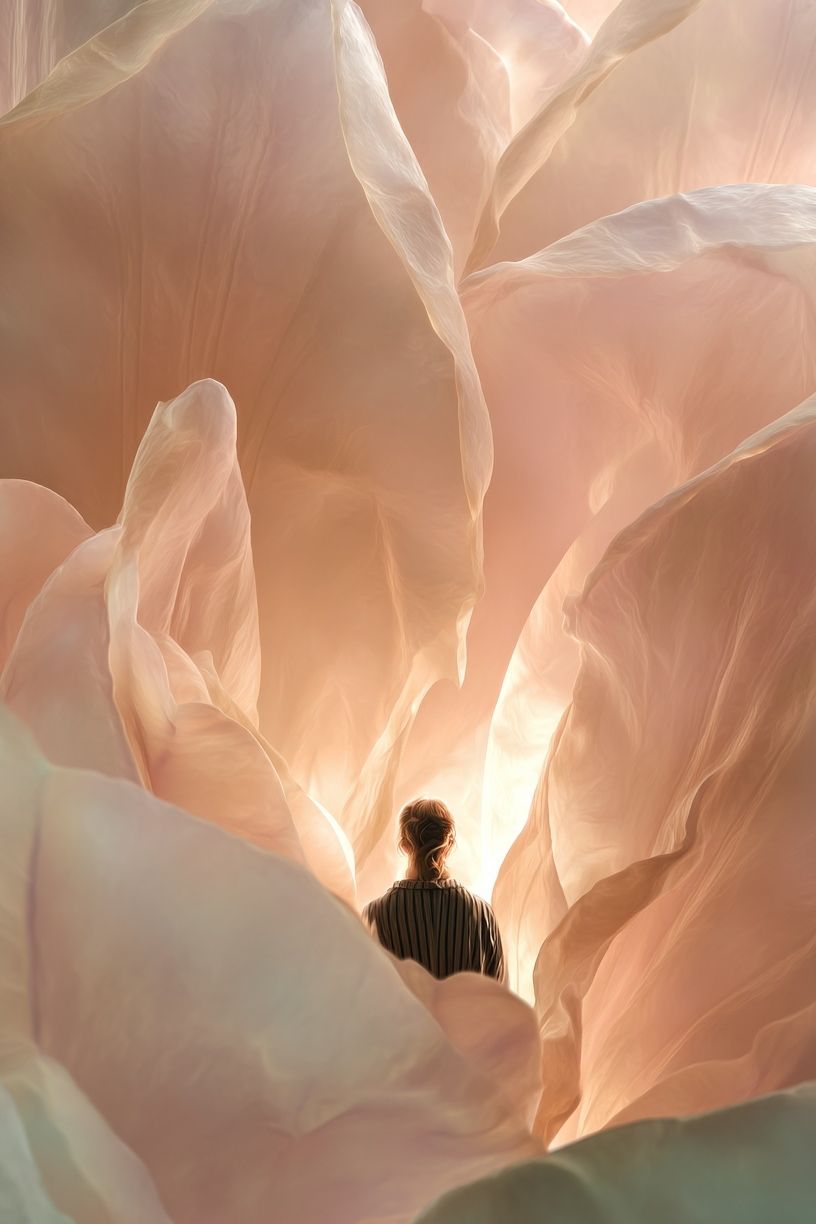 Dreamlike Flower Portrait Poster. poster — fine-art art