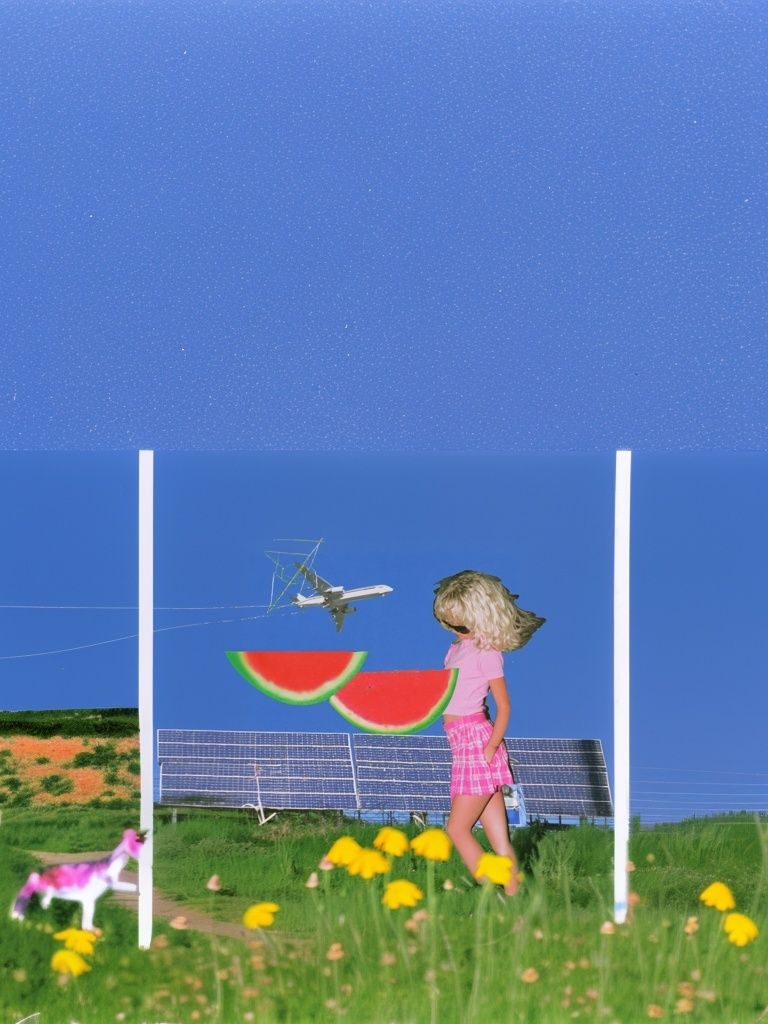 Surreal Summer Field Collage Print. poster — fine-art art