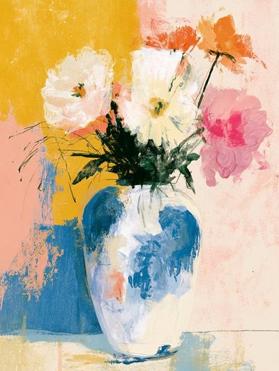 Abstract Floral Vase Fine-Art Poster.