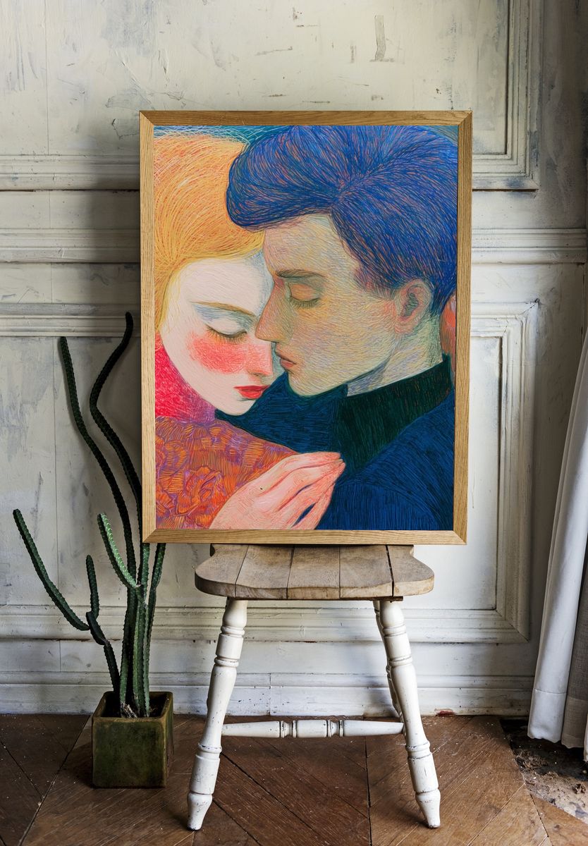 Tender Embrace Fine-Art Poster. room preview