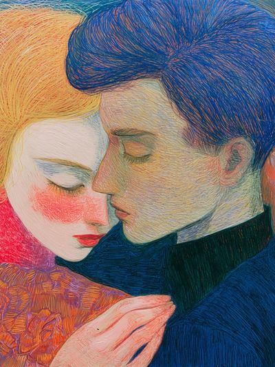 Tender Embrace Fine-Art Poster. poster