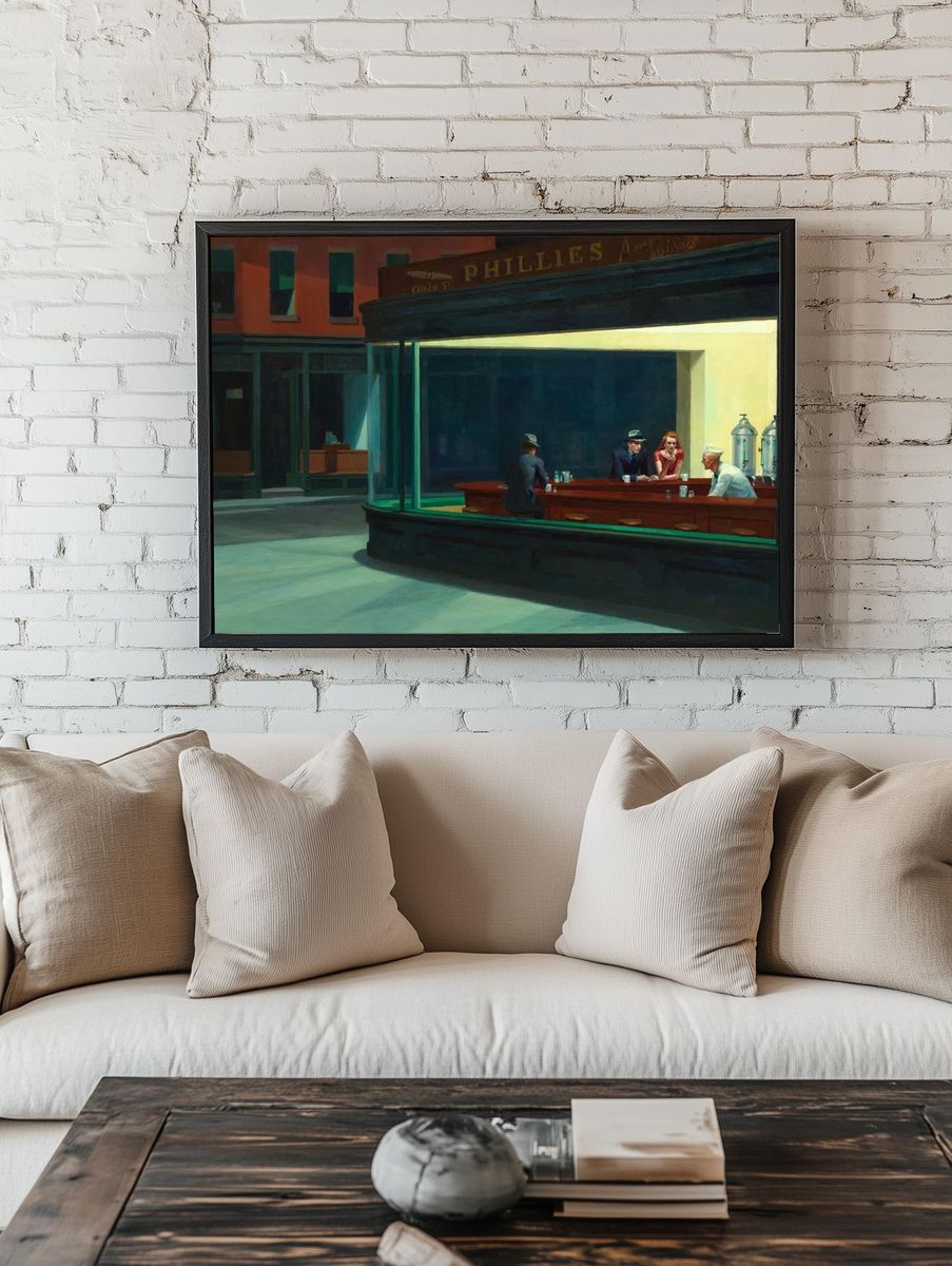 Nighthawks (1942) oil painting Edward. — room view 1