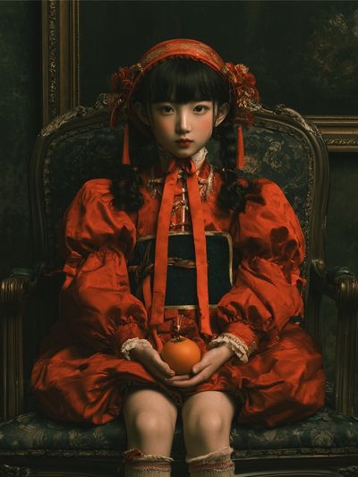 Crimson Portrait — Fine-Art Print.