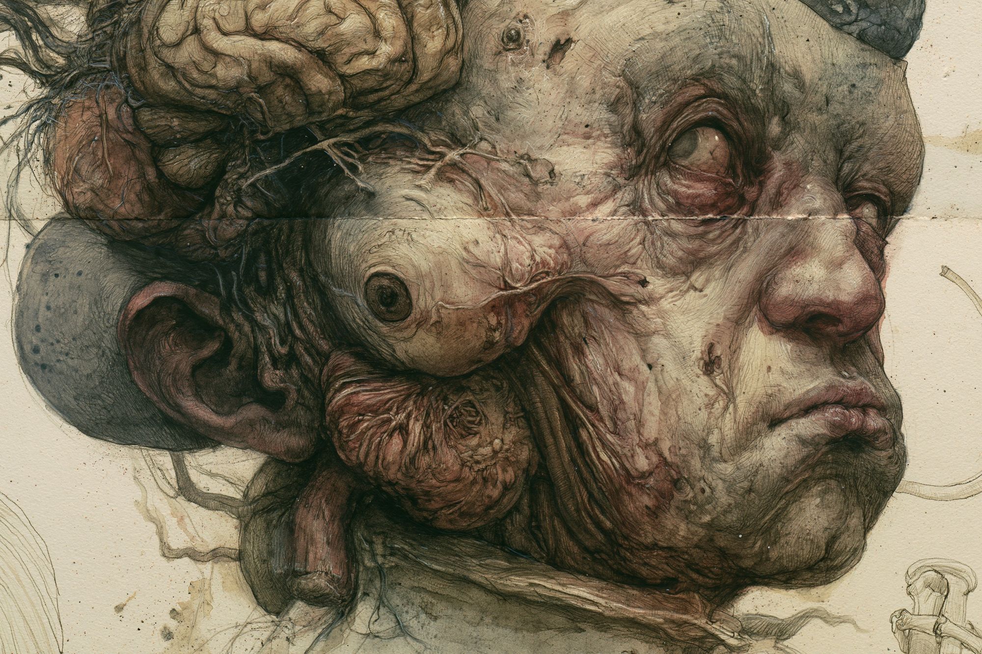 Surreal Human Head Fine-Art Print. poster detail