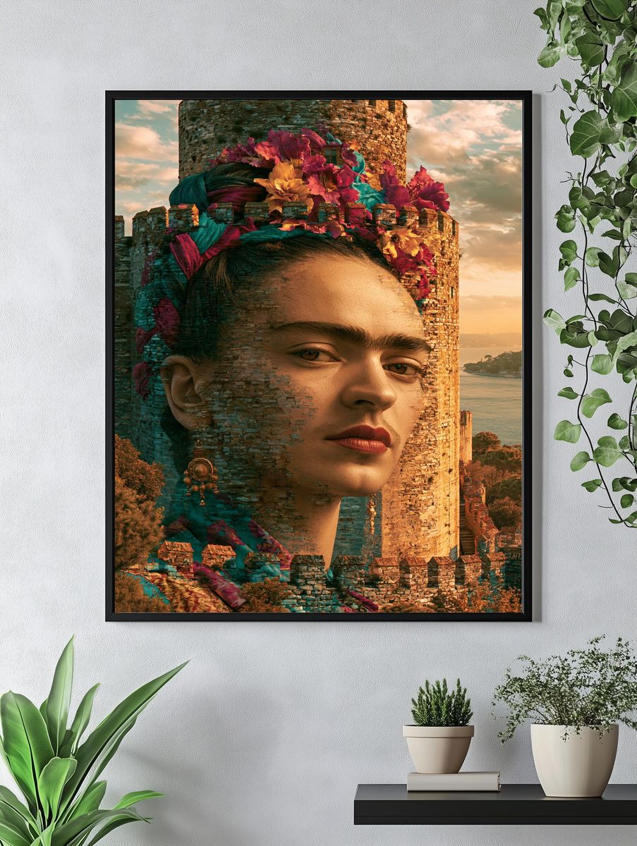 Frida Castle Surrealism Print. — room view 4