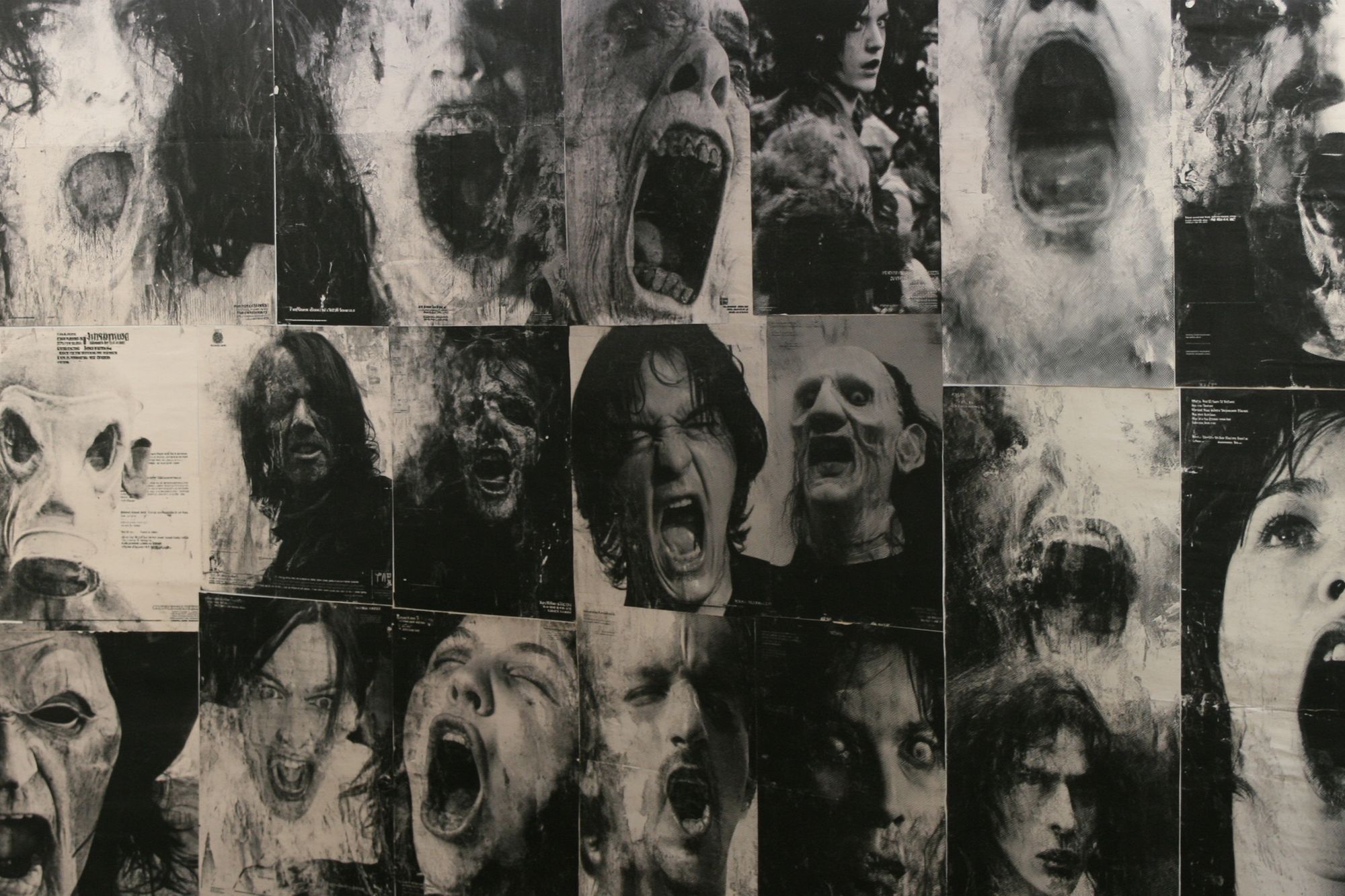 Screaming Faces Collage Poster. poster — fine-art art