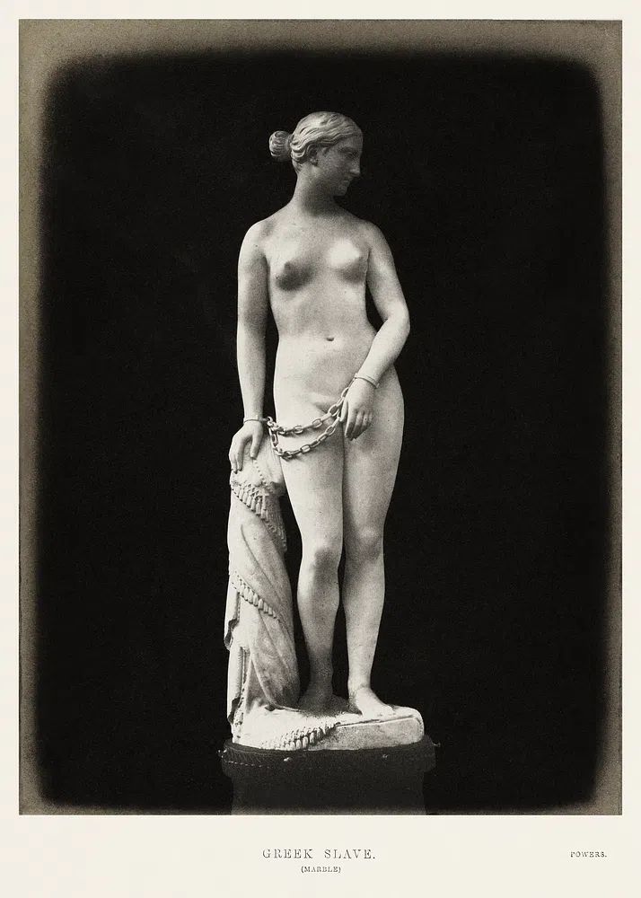 Greek Slave Marble Statue Print. poster — fine-art art