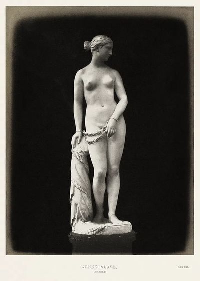 Greek Slave Marble Statue Print.