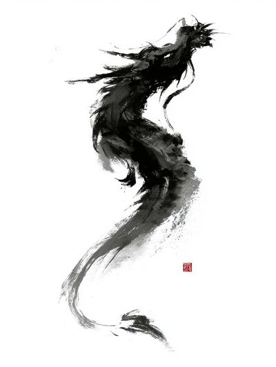 Ink Horse Silhouette Print. poster print