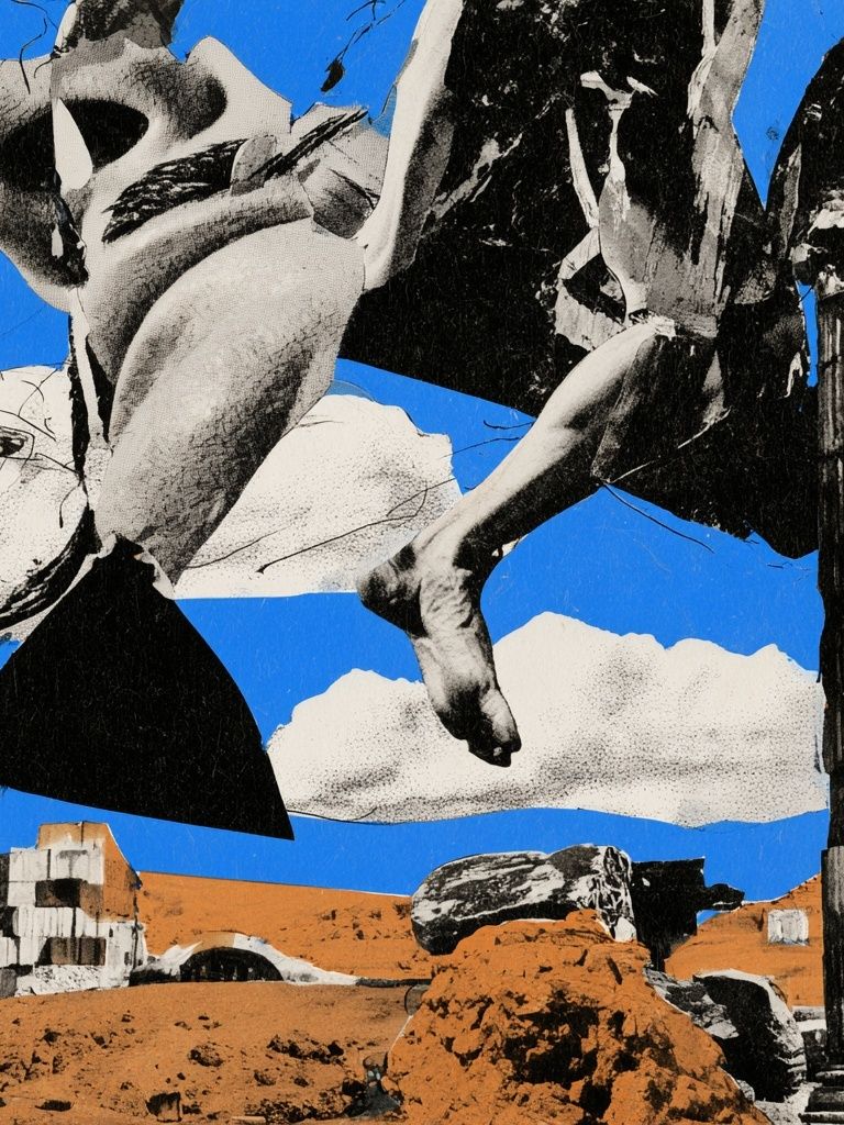 Surreal Ruins Collage Print. poster detail