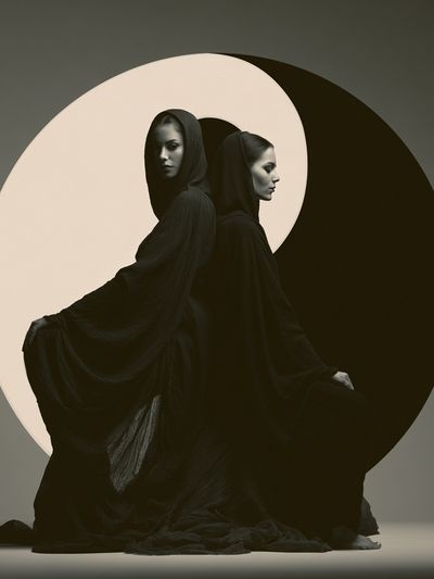 Dual Figure Surrealism Print.