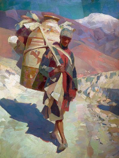 Mountain Porter — Contemporary Print. poster print
