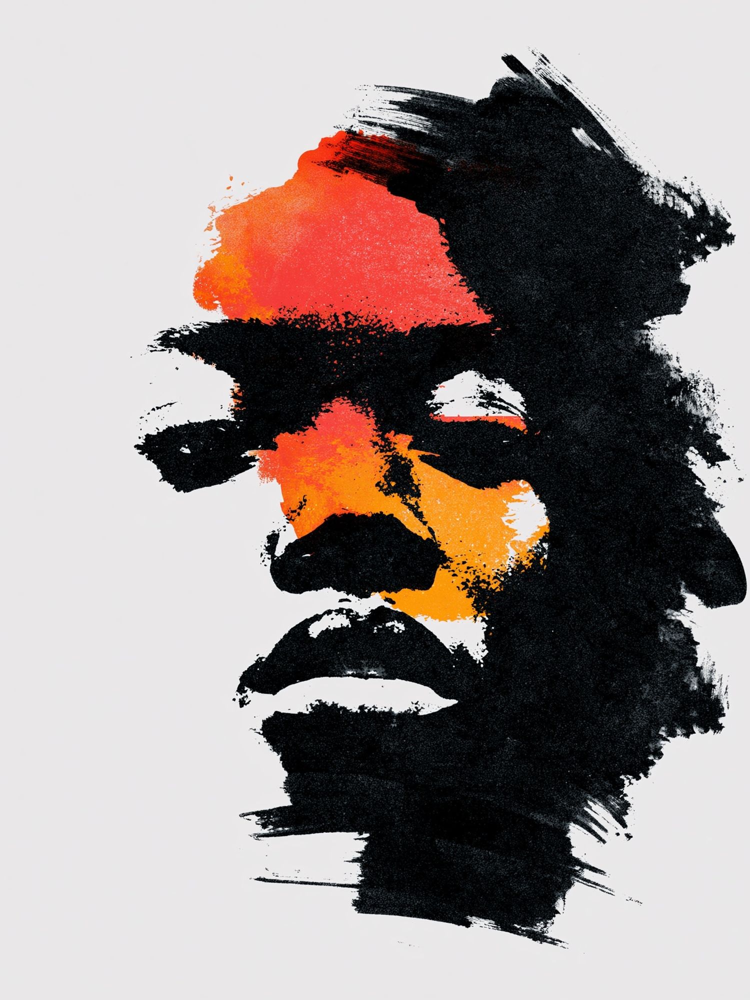 Abstract Face Brushstroke Poster. poster — fine-art art