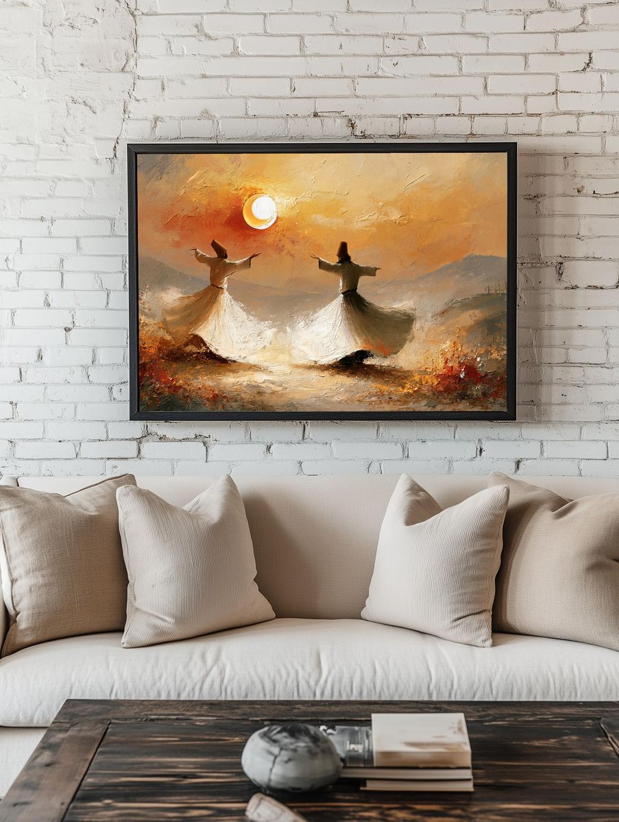 Naked lady vintage art, Embers. — room view 1