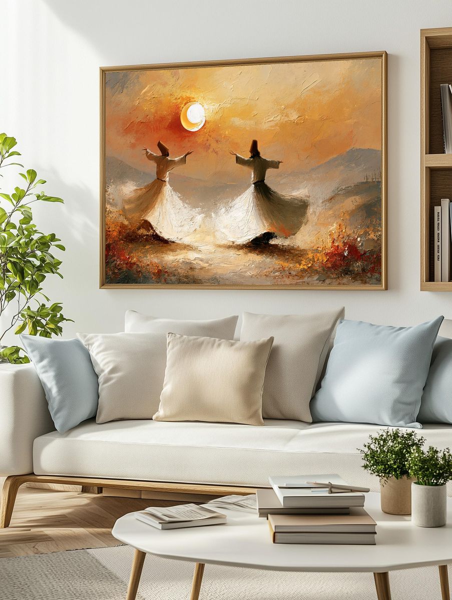 Naked lady vintage art, Embers. — room view 2
