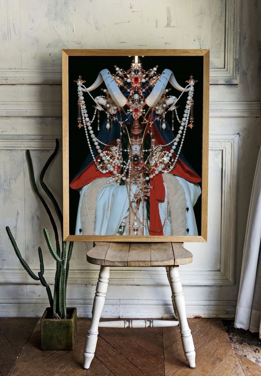 Gothic Crown Portrait Print. — room view 1