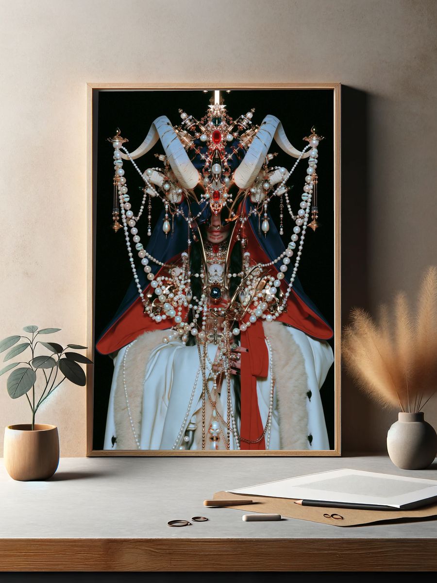 Gothic Crown Portrait Print. — room view 2