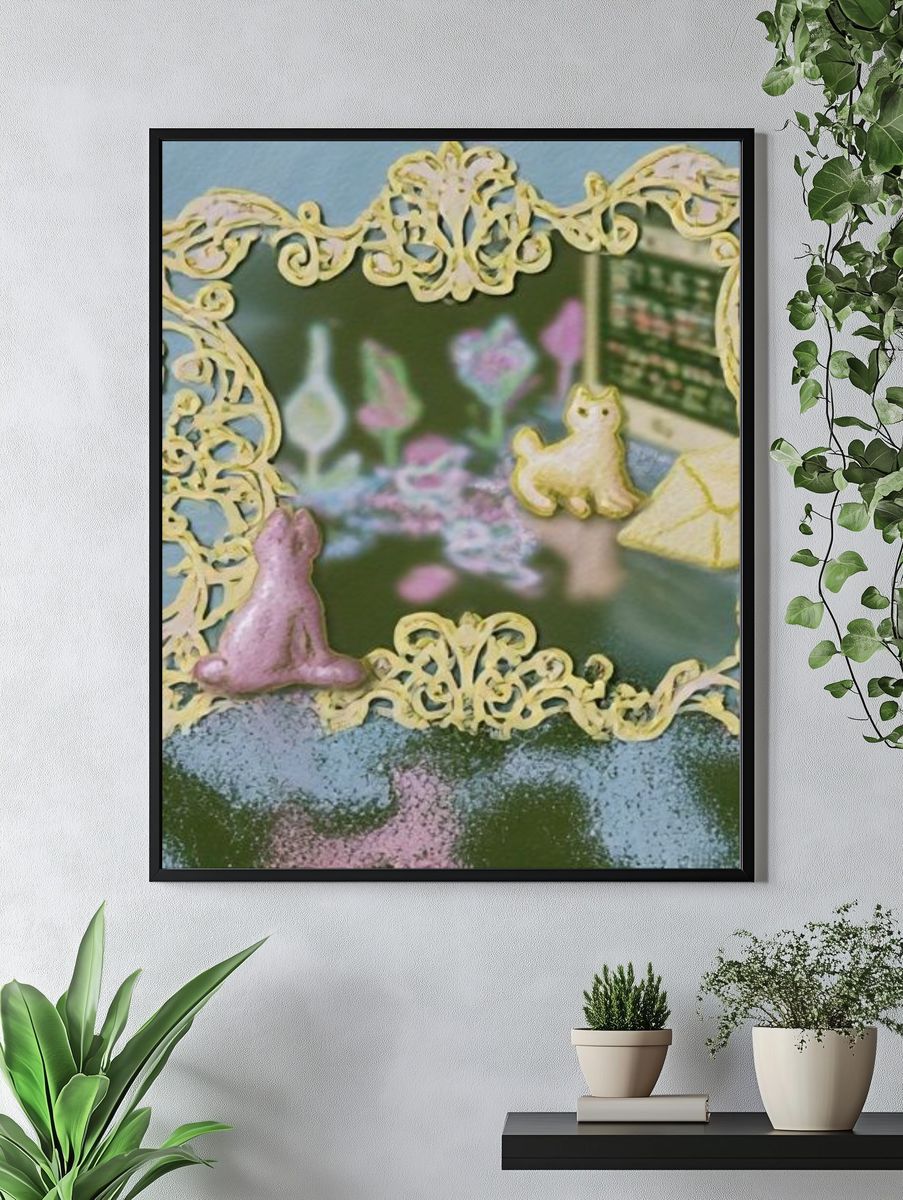 Pastel Ornate Still Life Poster. — room view 4