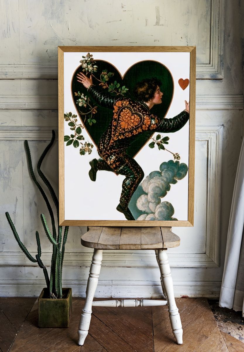 Heartbound Figure Collage Print. — room view 1