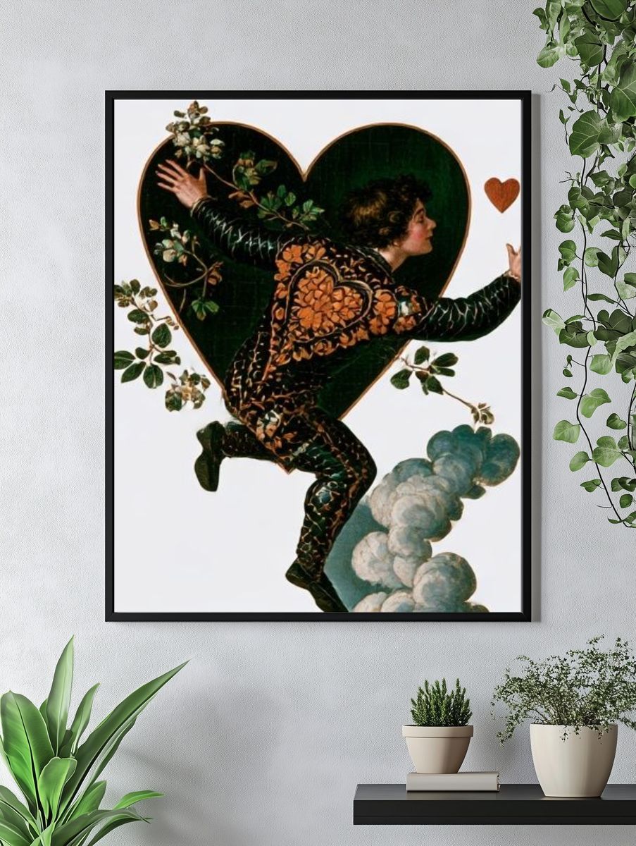 Heartbound Figure Collage Print. — room view 4