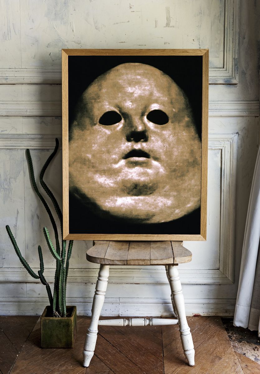 Surreal Mask Portrait Print. — room view 1