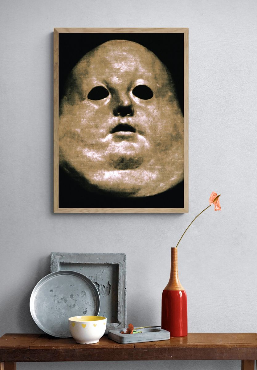 Surreal Mask Portrait Print. — room view 3