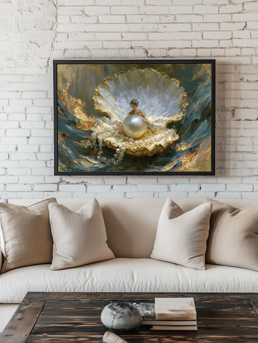Pearl Shell Muse Fine-Art Print. — room view 1