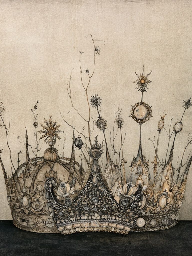 Ornate Crown Still Life Print. poster — fine-art art