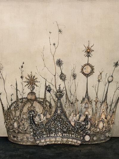Ornate Crown Still Life Print. poster