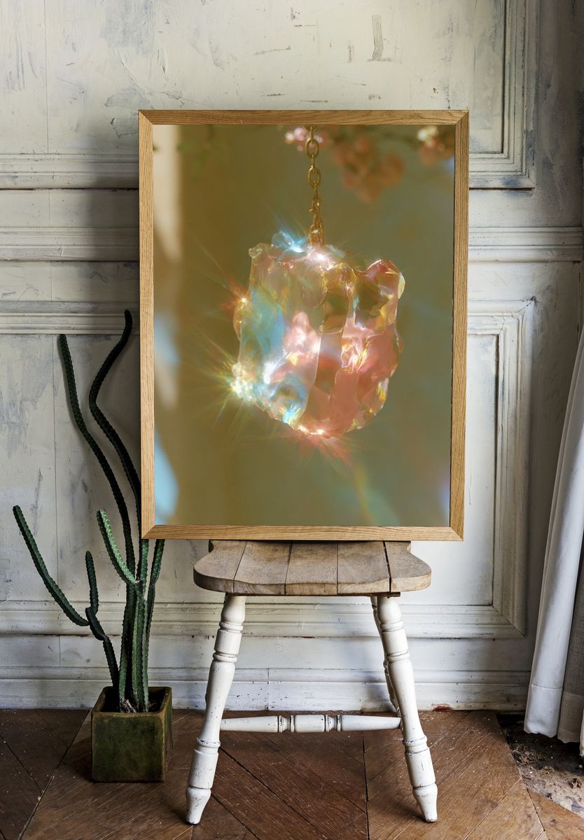 Prismatic Crystal Light Poster. room preview