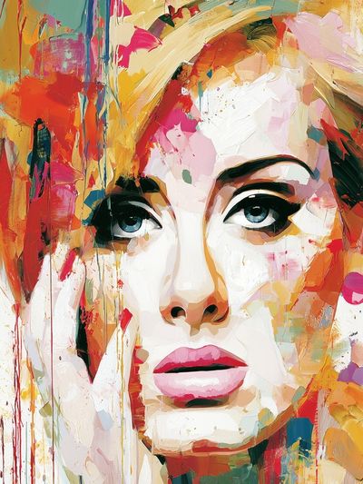 Colorful Woman Portrait Print.