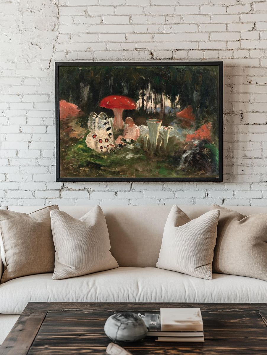 princess butterfly underneath fly agaric. — room view 1