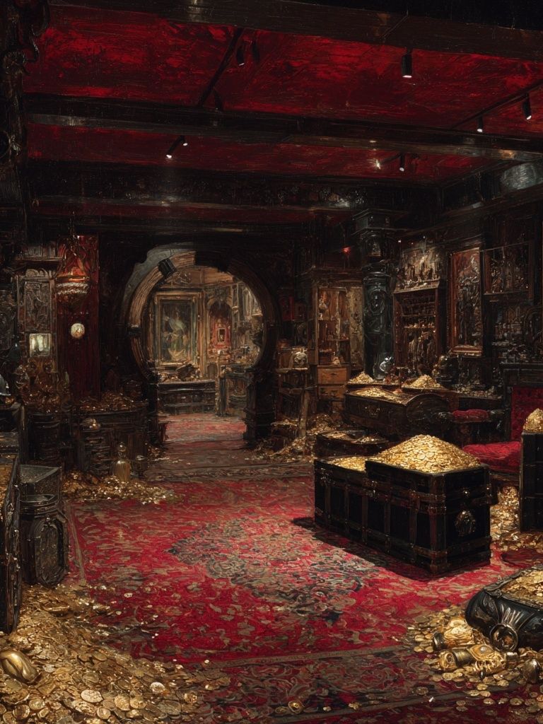 Gilded Treasure Room Fine-Art Poster. poster — fine-art art