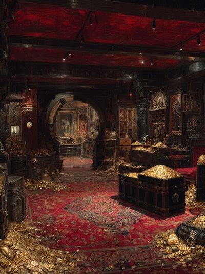 Gilded Treasure Room Fine-Art Poster. poster
