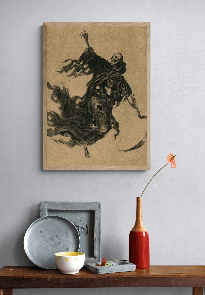 Grim Reaper Ink Poster. — room view 3