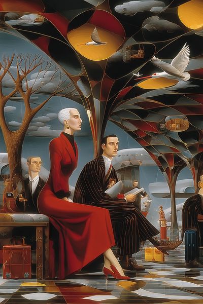 Surreal Airport Lounge Poster. poster print